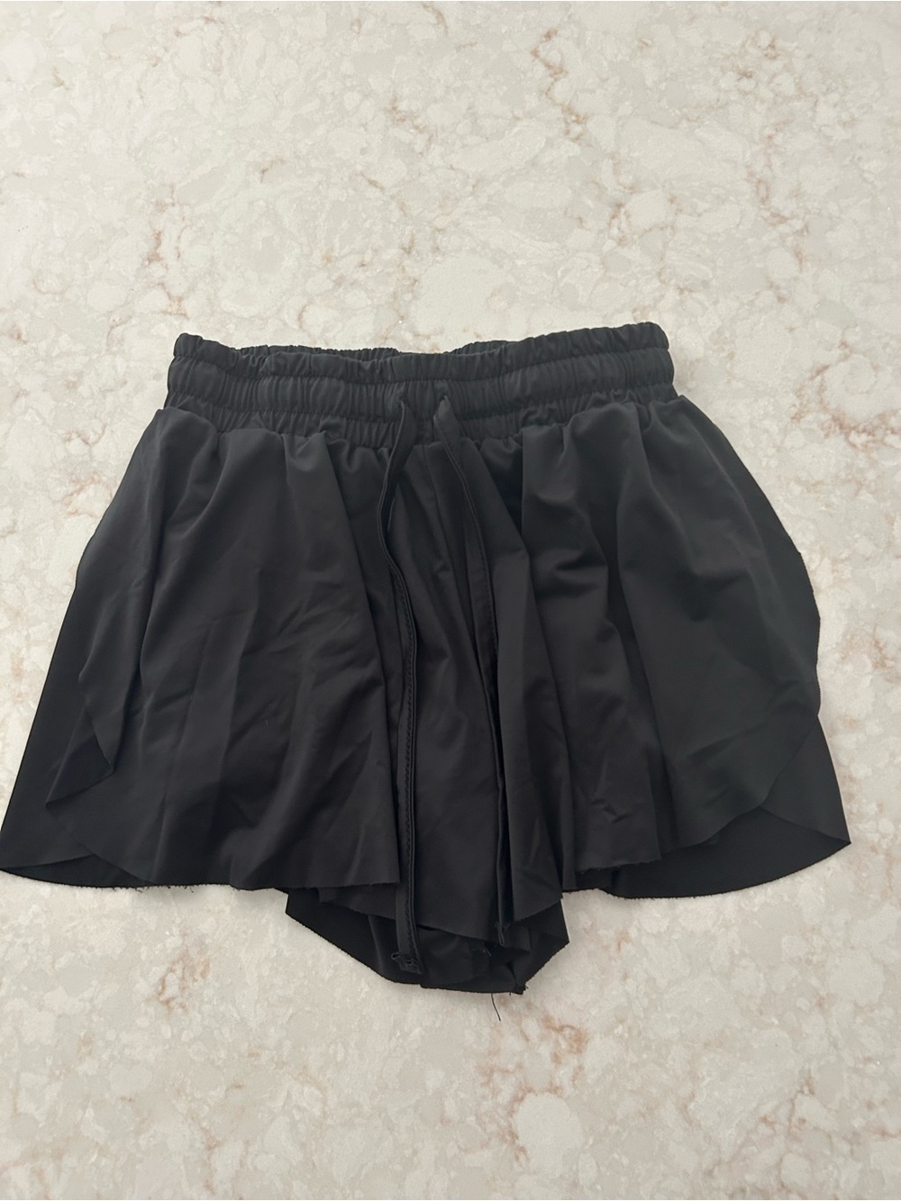 Active USA Girls Black Athletic Skort with Drawstring Waist